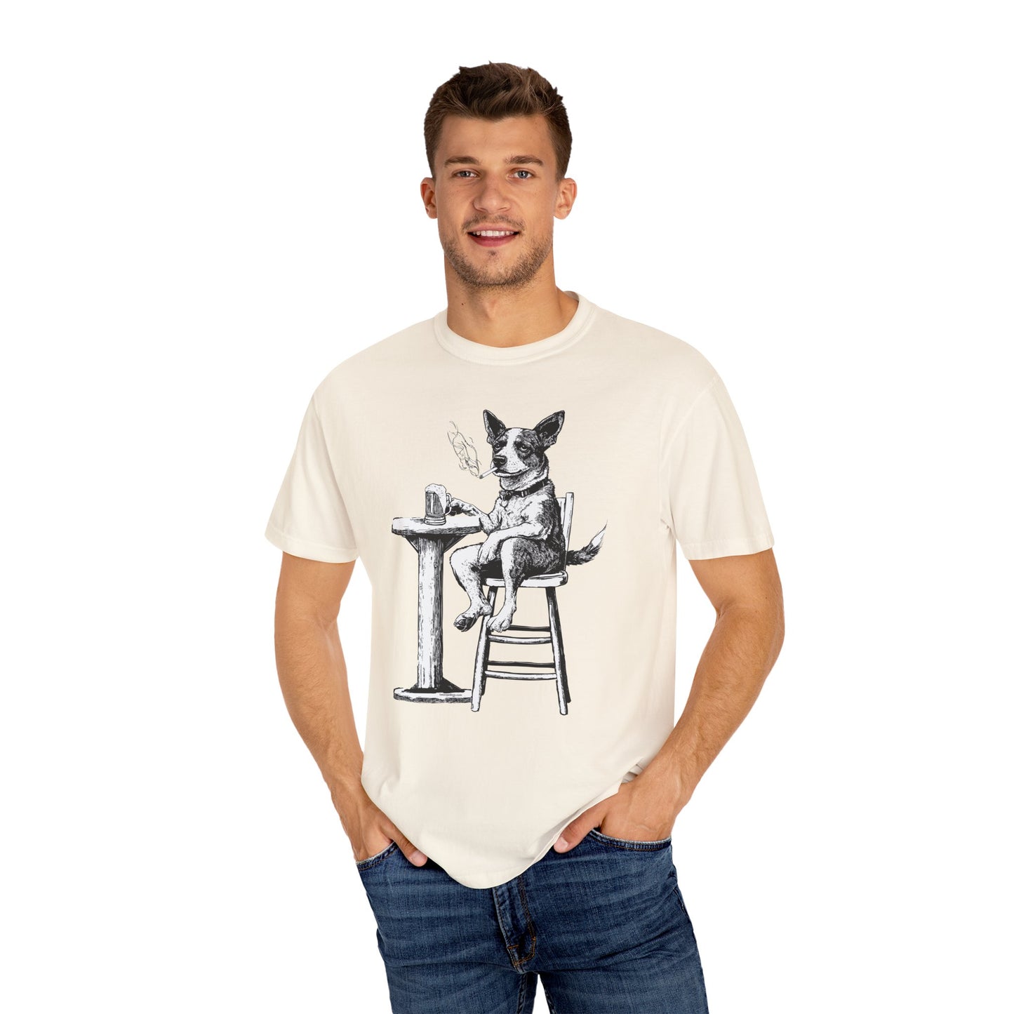 Dog Drinking Beer T-Shirt for Dog Lovers