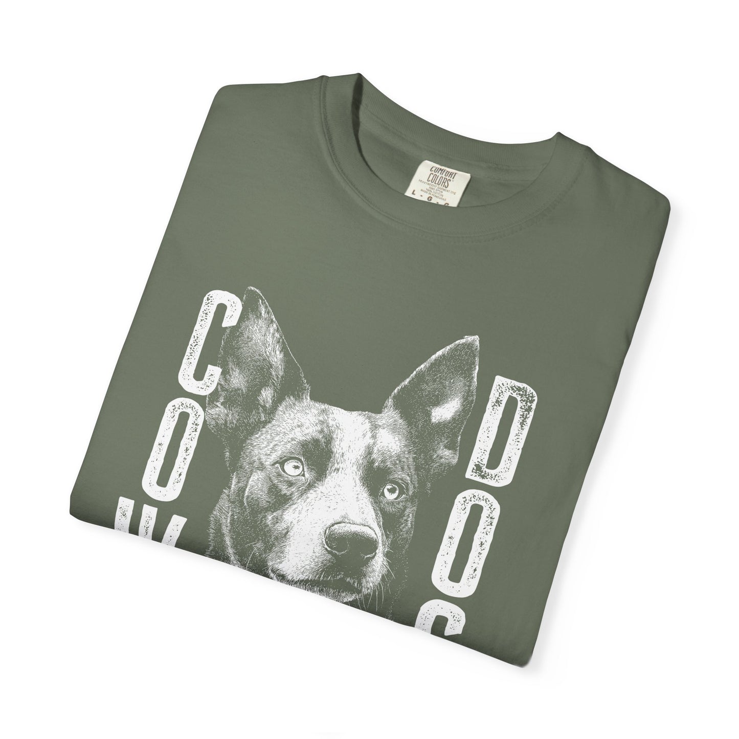 Cowdog Design with "COW DOG", Garment-Dyed T-shirt with