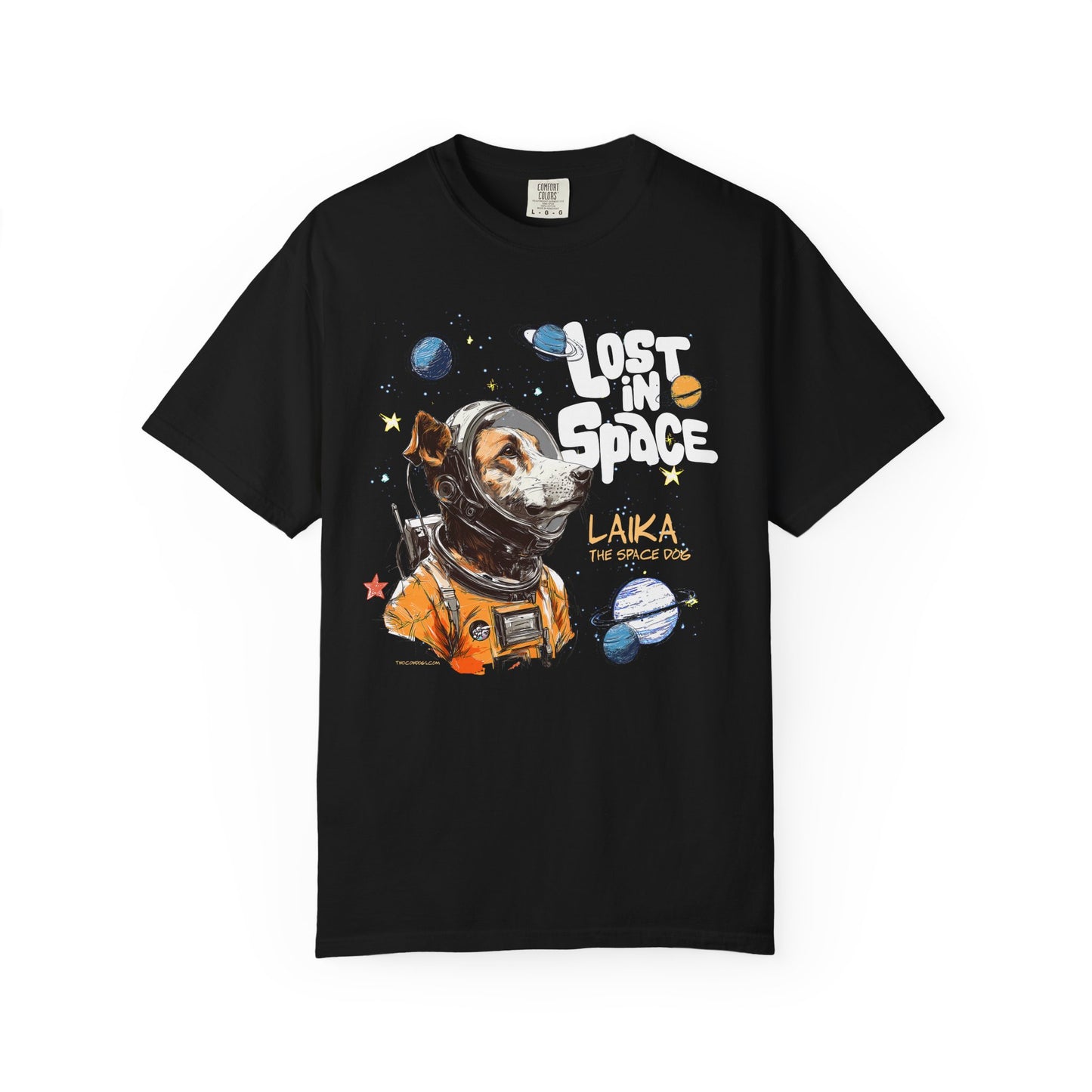 Laika Lost in Space T-shirt - Unisex Garment-Dyed