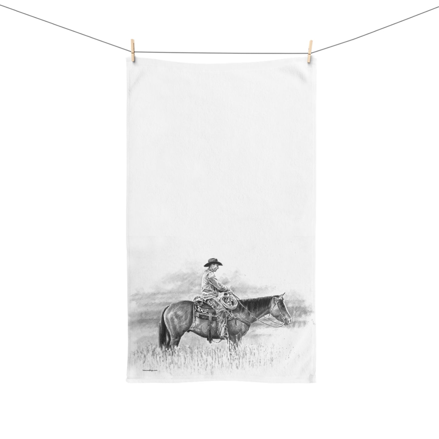 Microfiber Tea Towel - Pasture Cowboy Design