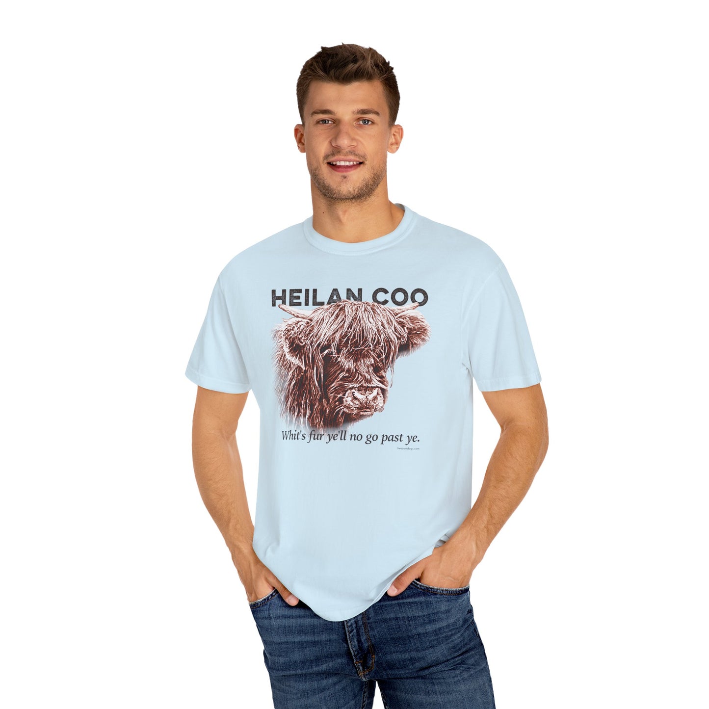 Scottish Highland Cow, Heilan Coo, Garment-Dyed T-shirt