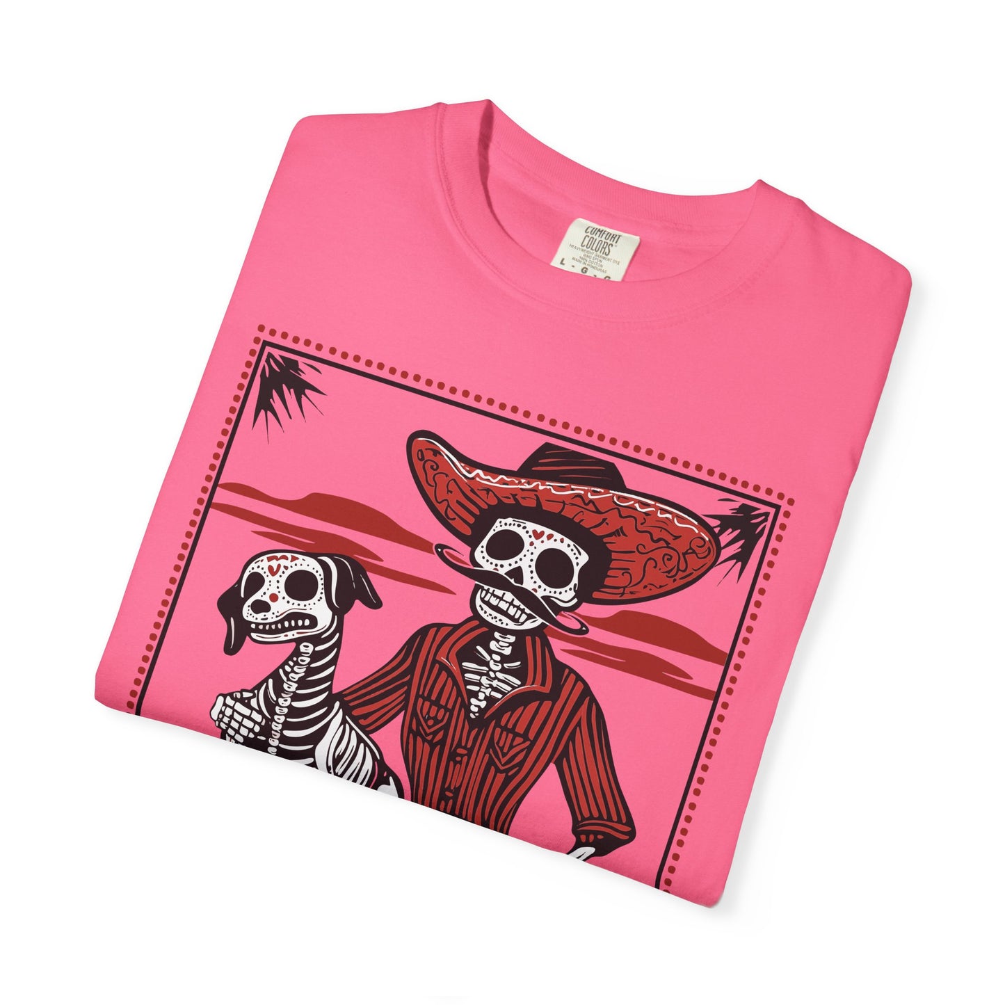 Dia De Los Muertos Skeleton Cowboy and Dog Unisex T-shirt