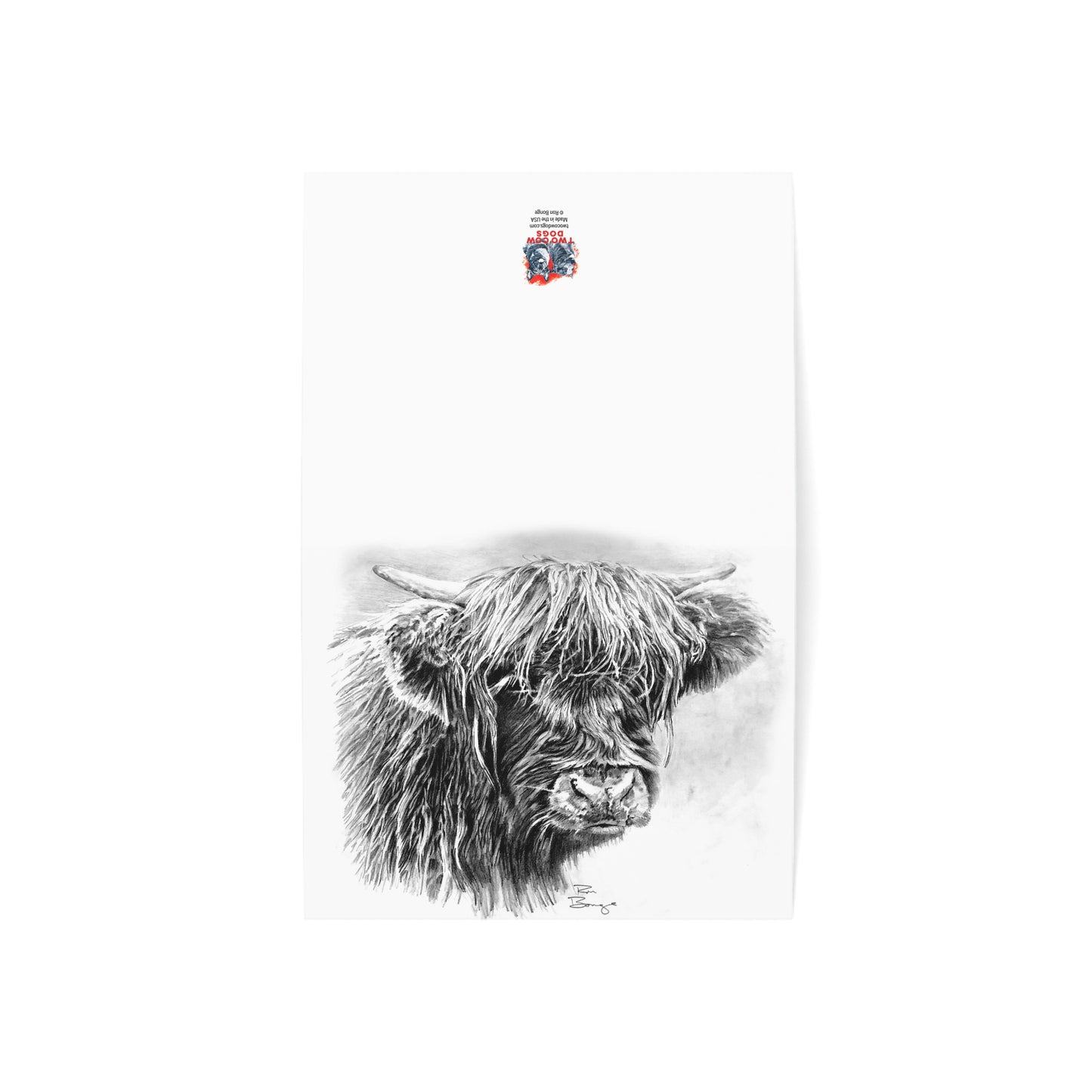 Highland Cow Scottish Blank Notecards (envelopes included)