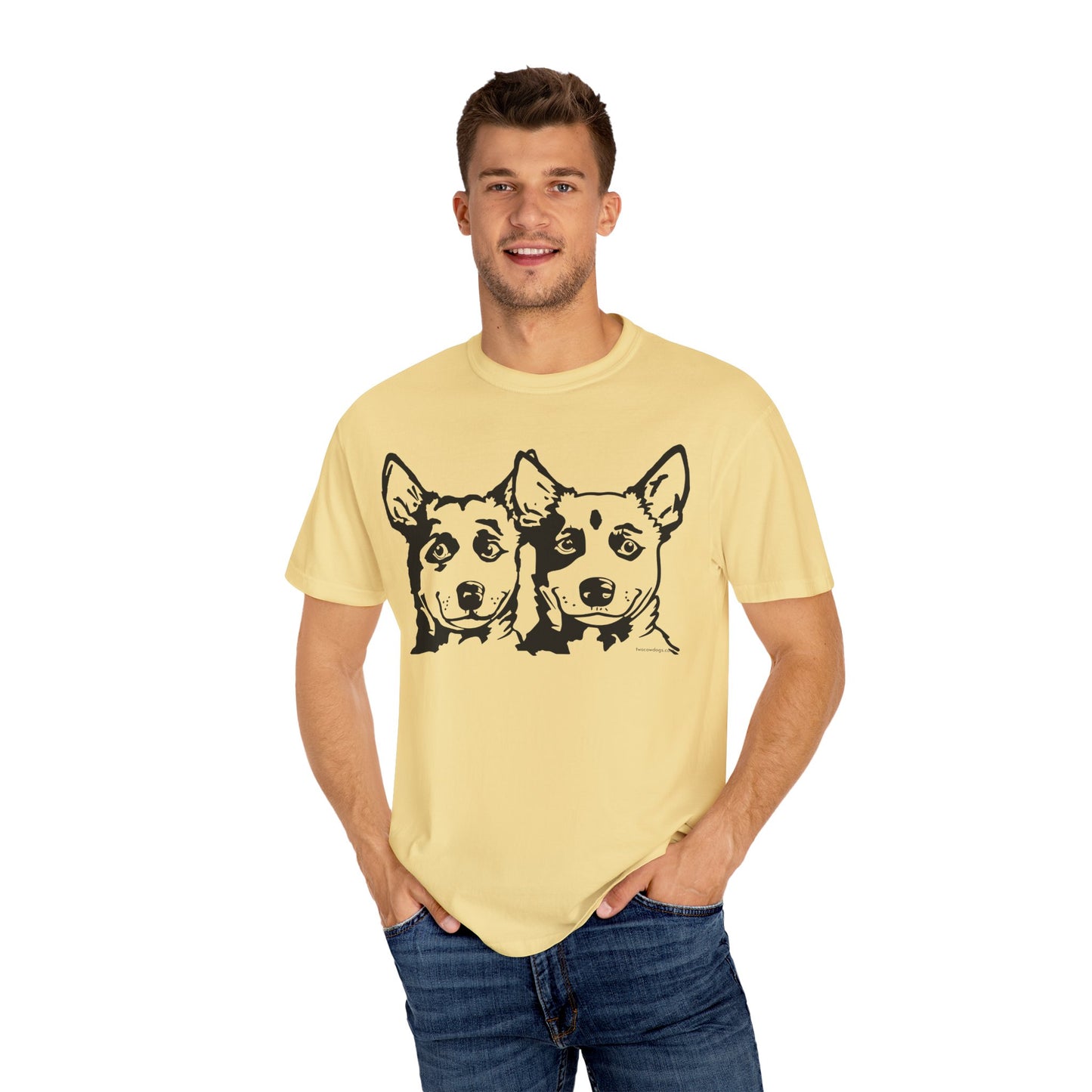 Cartoon Cowdogs Tshirt - Unisex Garment-Dyed