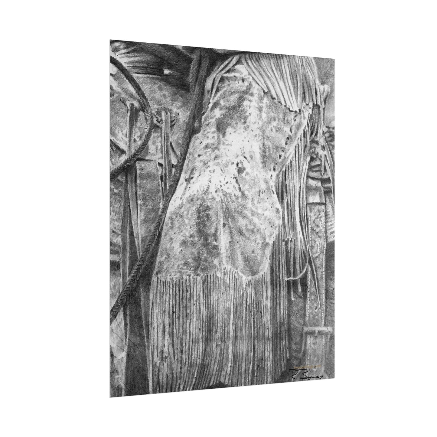 Worn Leather Chinks Print