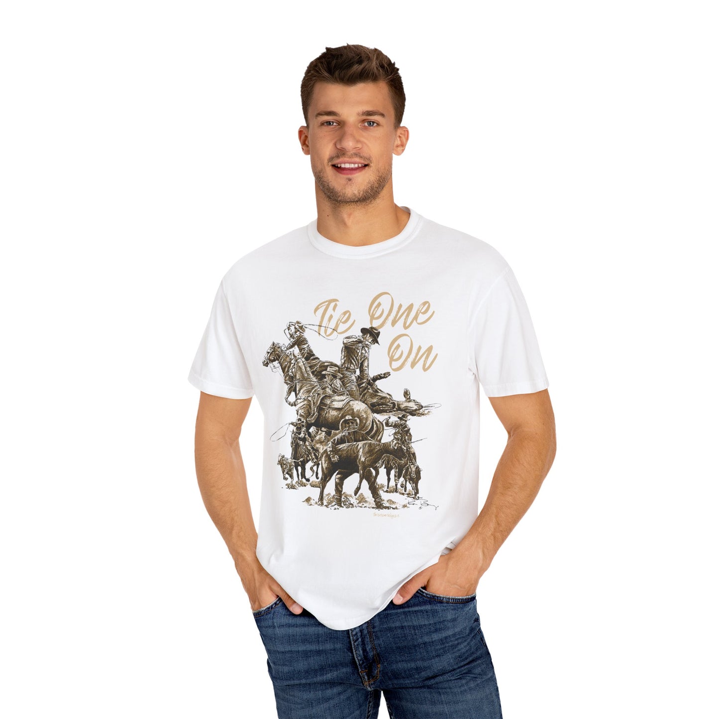 Rodeo Calf Roping, Tie-Down T-Shirt