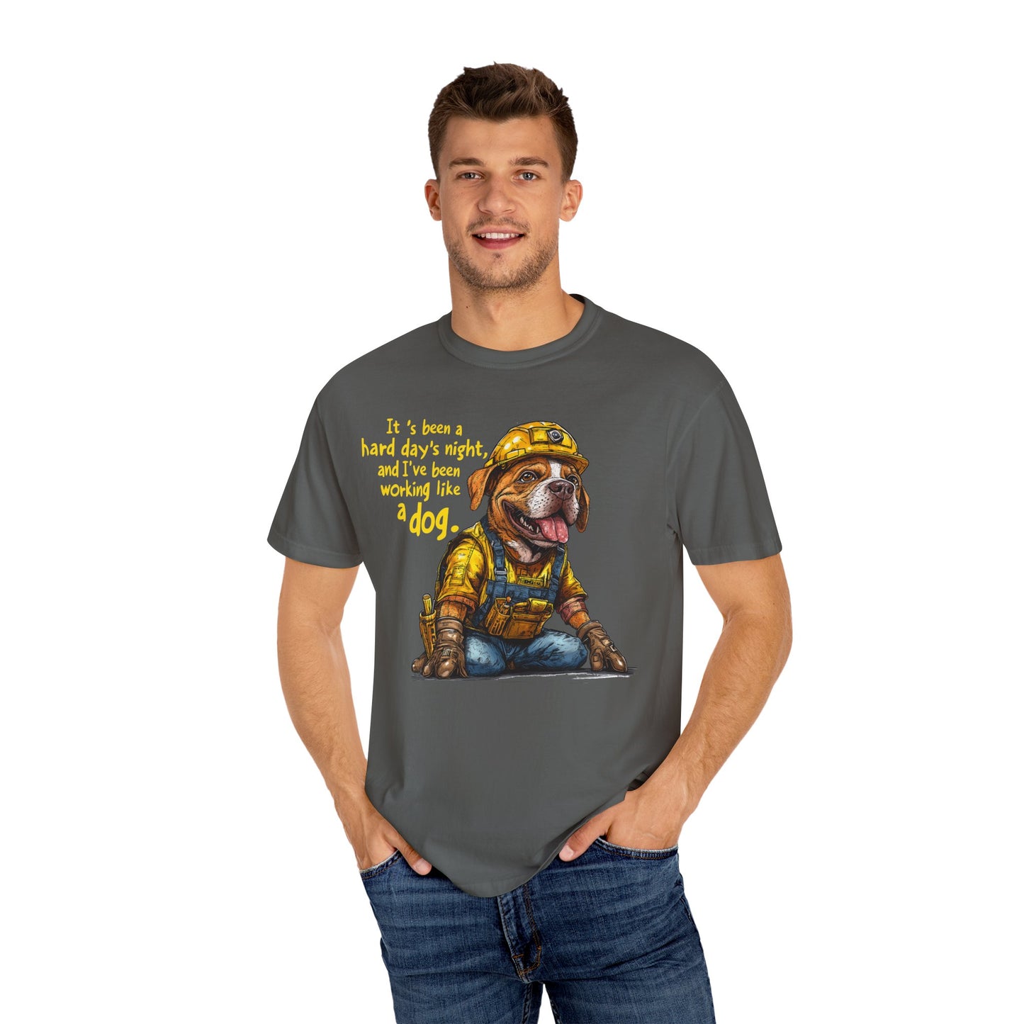 Hard Days Night, Construction Dog Super Soft Tee Shirt