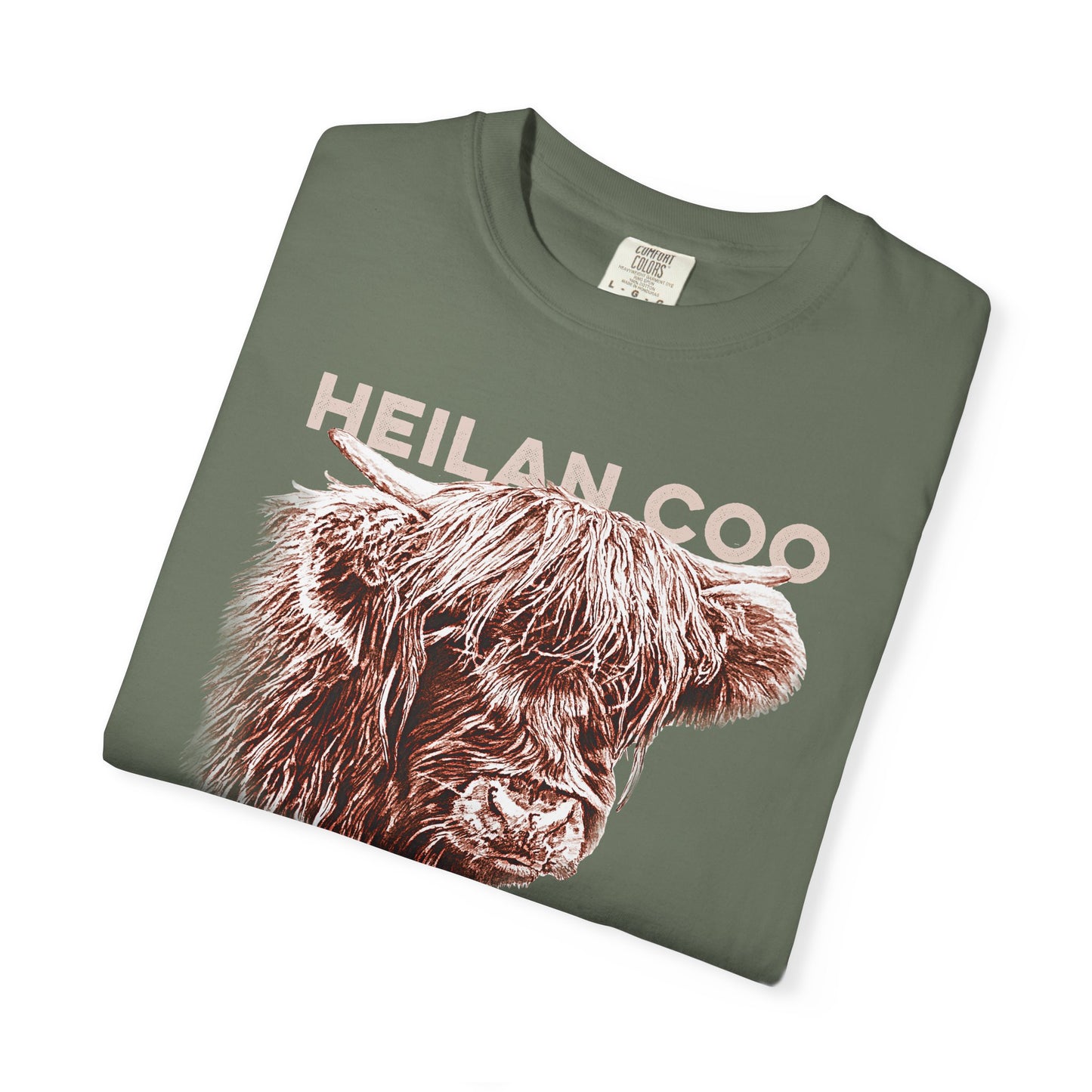 Scottish Highland Cow, Heilan Coo, Garment-Dyed T-shirt