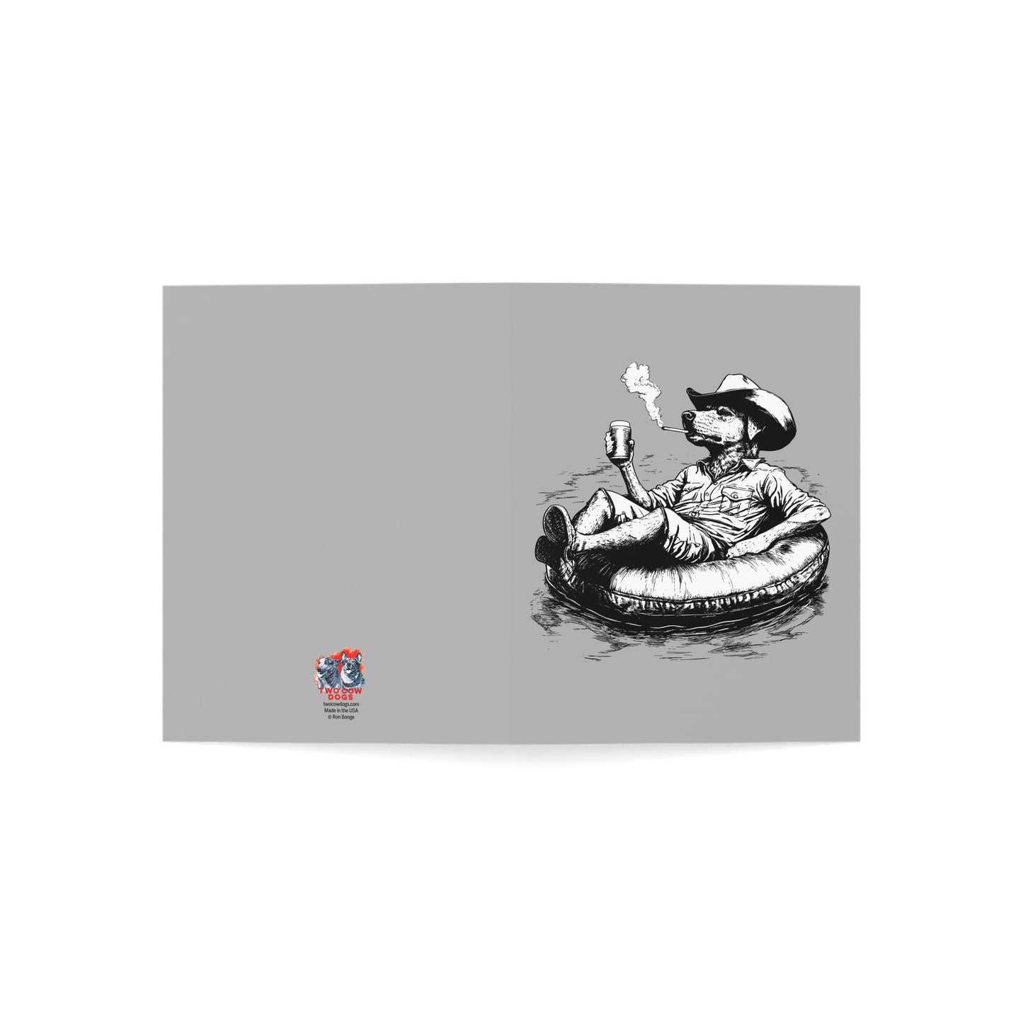 Lazy River, Dog on Innertube Blank Notecards (envelopes included)