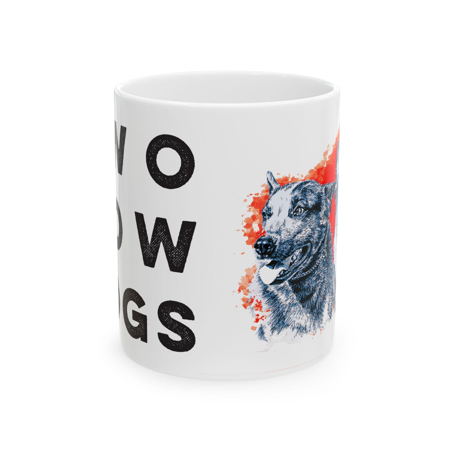 Two Cow Dogs Ceramic Mug 11oz