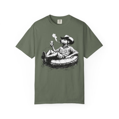 Rafting Dog Unisex T-Shirt, Lazy River Design