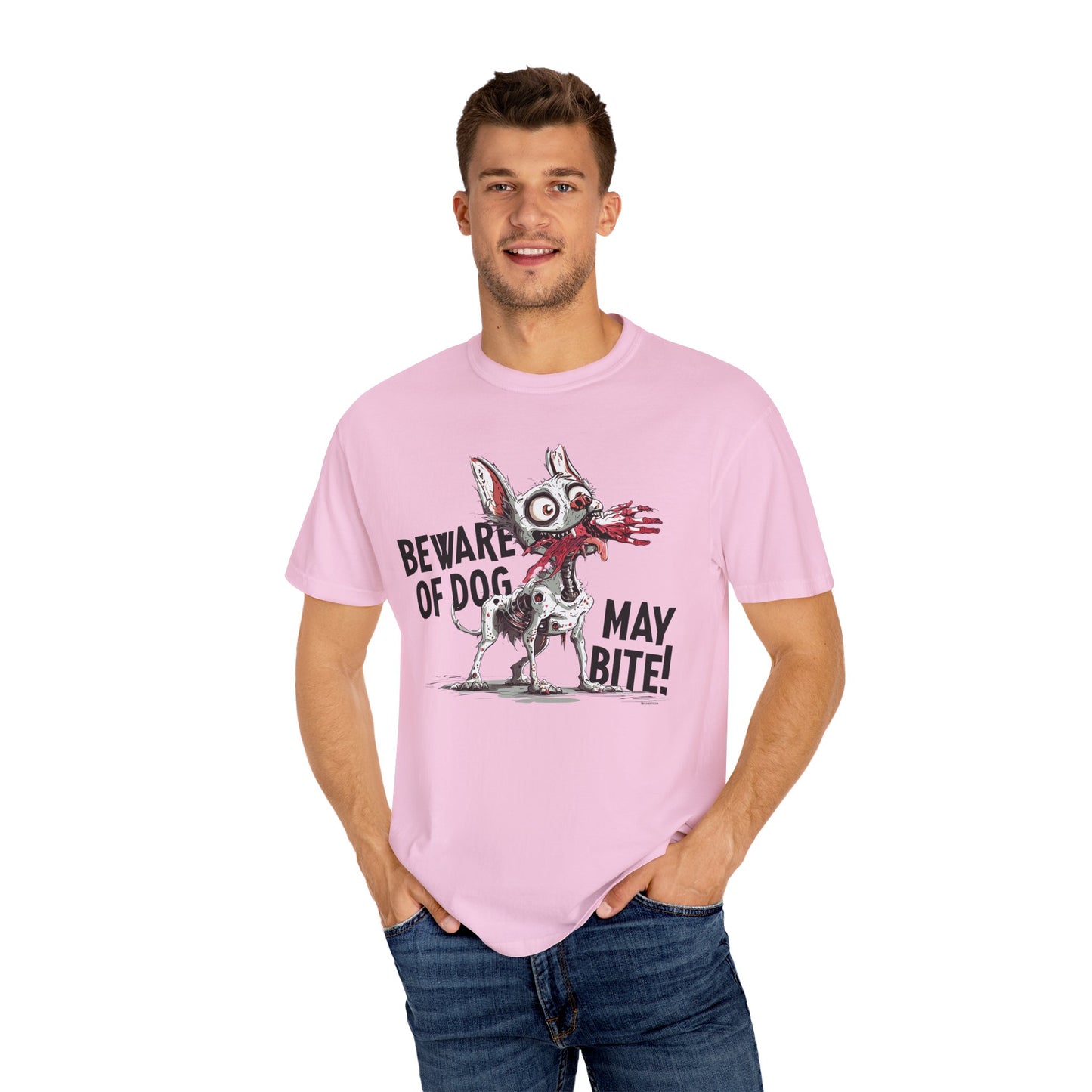 Beware of Dog Unisex T-Shirt, Super-Soft Garment-Dyed Tee