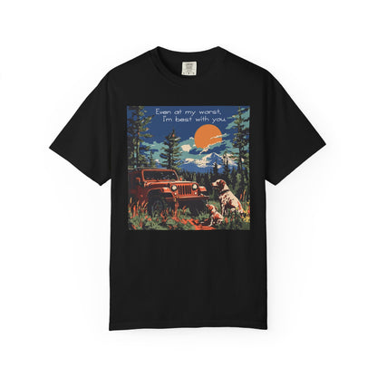Best with You T-Shirt Dogs and Jeep