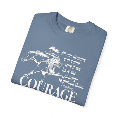 Courage Barrel Racing Garment-Dyed T-shirt