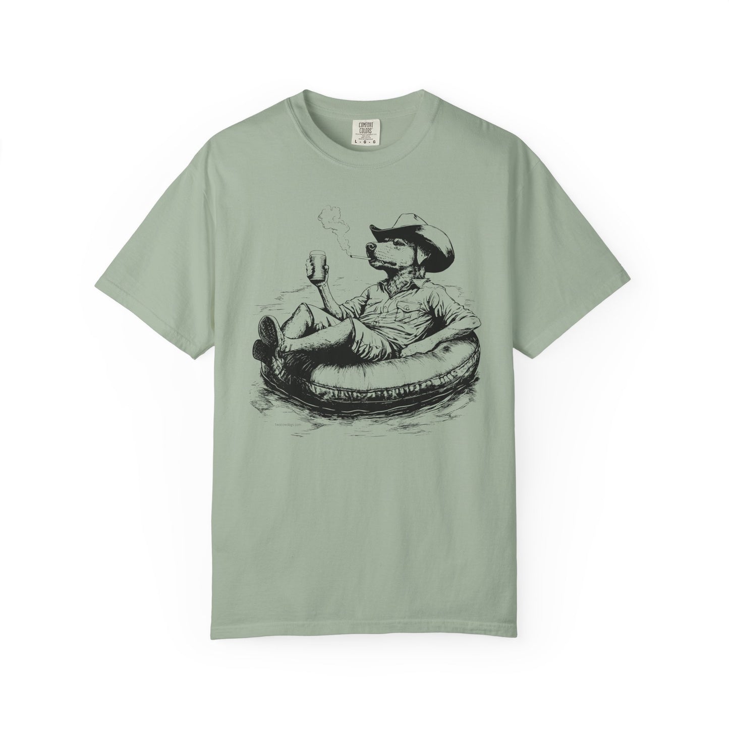 Rafting Dog Unisex T-Shirt, Lazy River Design