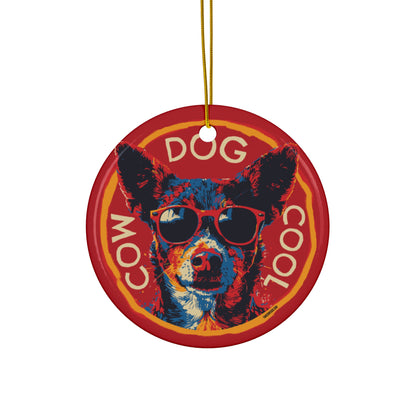 Cow Dog Cool Ornament