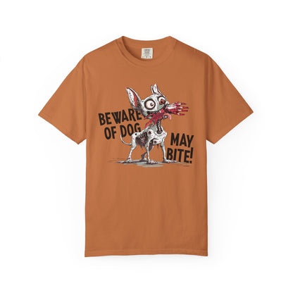 Beware of Dog Unisex T-Shirt, Super-Soft Garment-Dyed Tee