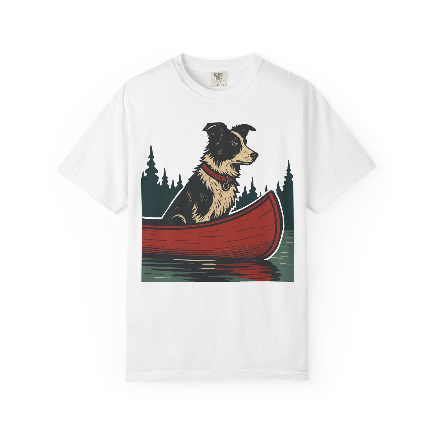 The Border Collie and the Canoe T-Shirt