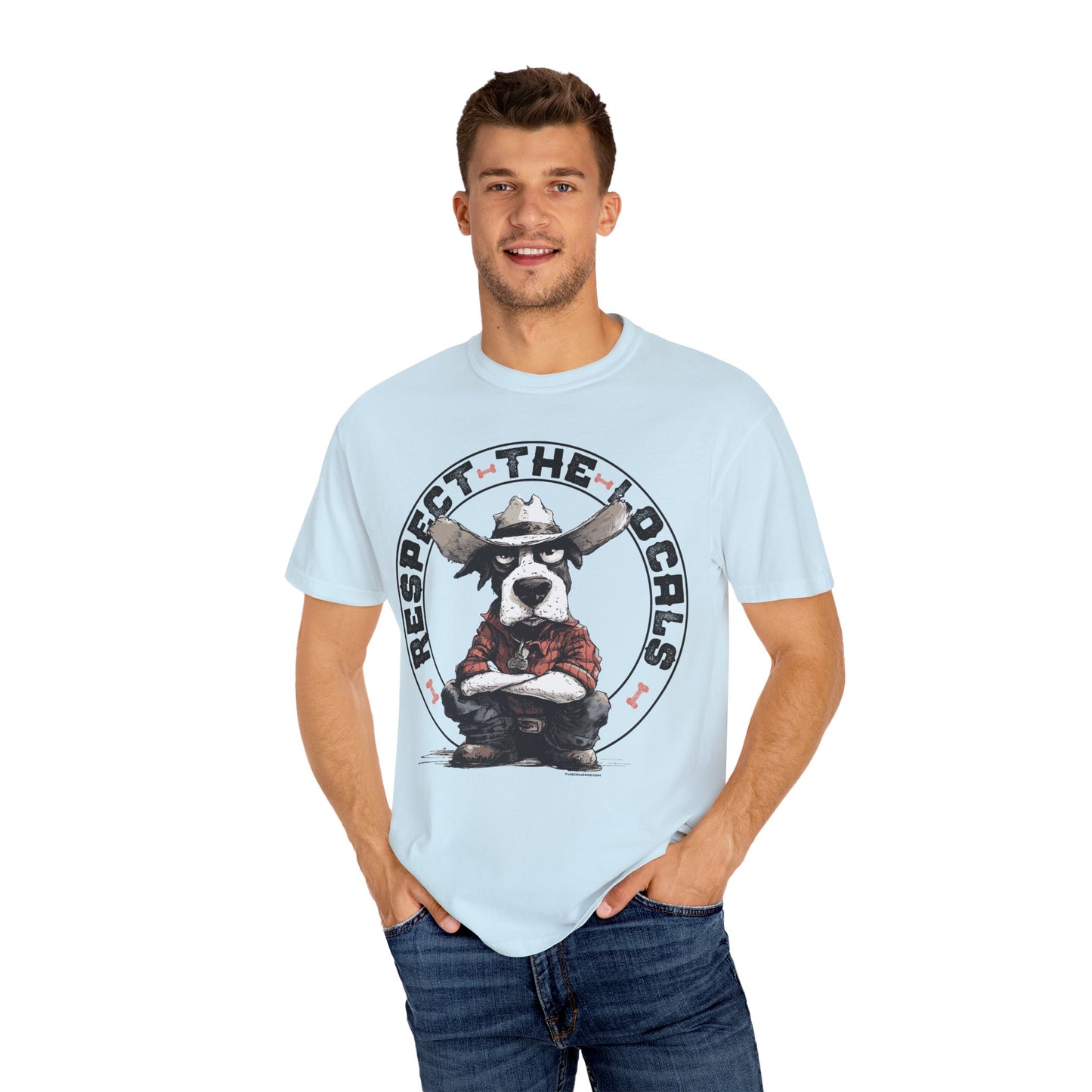 Respect the Locals T-shirt with Cowdog Design