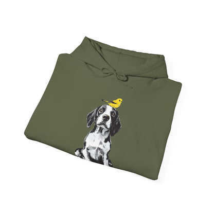 Beagle and Yellow Bird Soft Hoodie