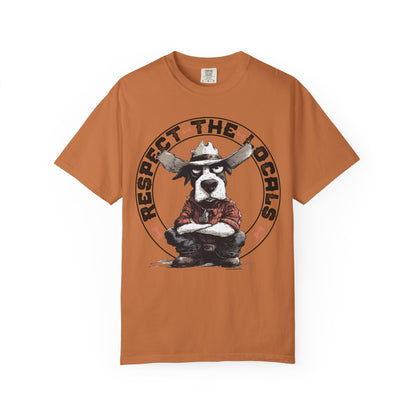 Respect the Locals T-shirt with Cowdog Design