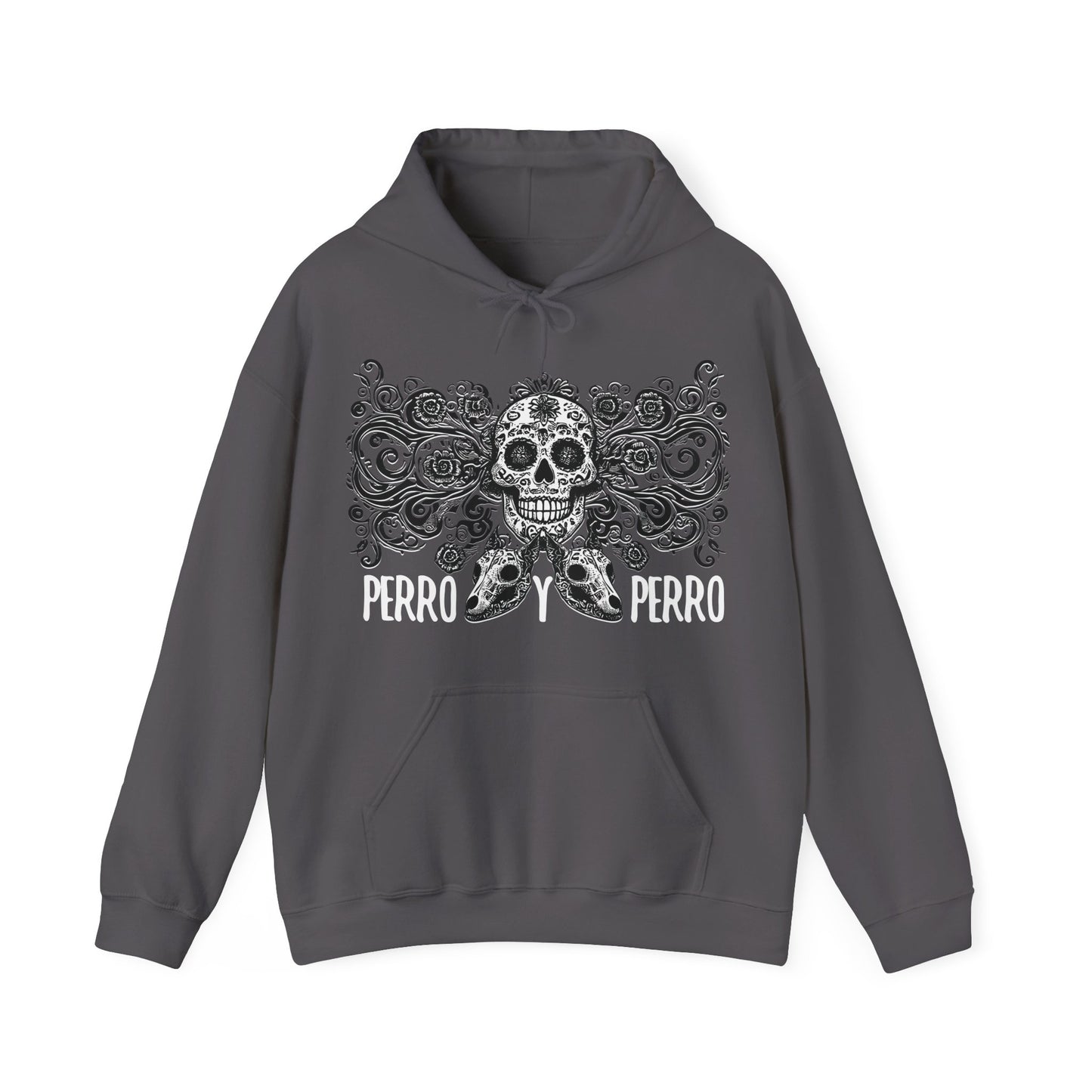Perro y Perro Calavera Hoodie — Sugar Skull Dog Graphic Hoodie