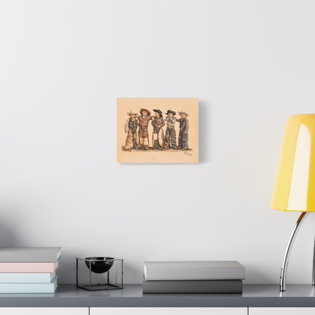 Mutton Busters Stretched Canvas Print