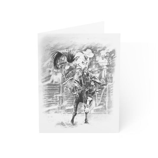 Bud Bronc Rider Blank Notecards
