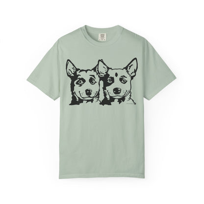 Cartoon Cowdogs Tshirt - Unisex Garment-Dyed