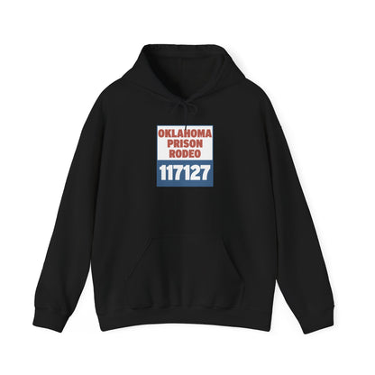 Vintage Rodeo Hoodie with 1940s Prison Rodeo Poster Design