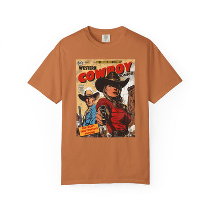 Western Comic Book T-Shirt - Ruby Don't Take Your Love to Town