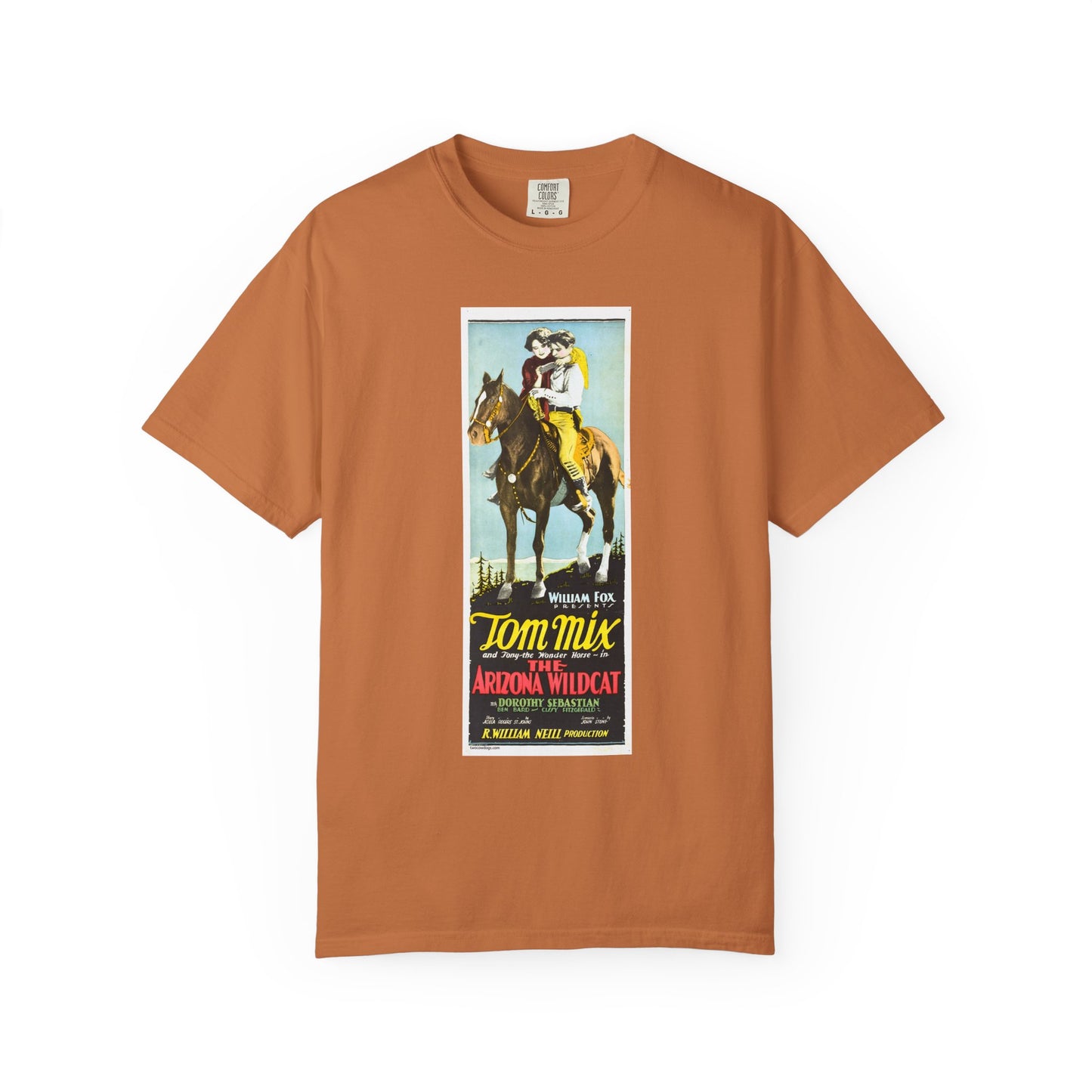 Tom Mix Unisex T-shirt, The Arizona Wildcat Design