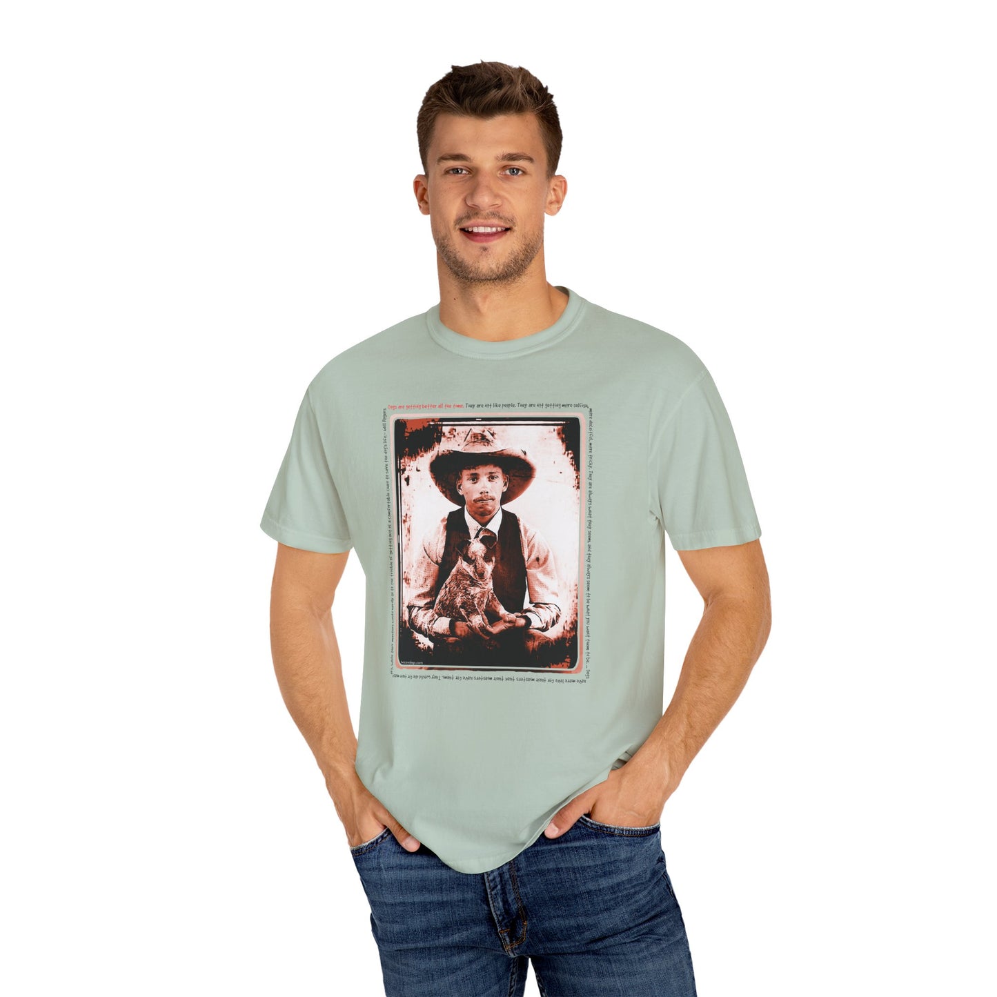 Vintage Cowboy and Heeler Puppy Tee Shirt