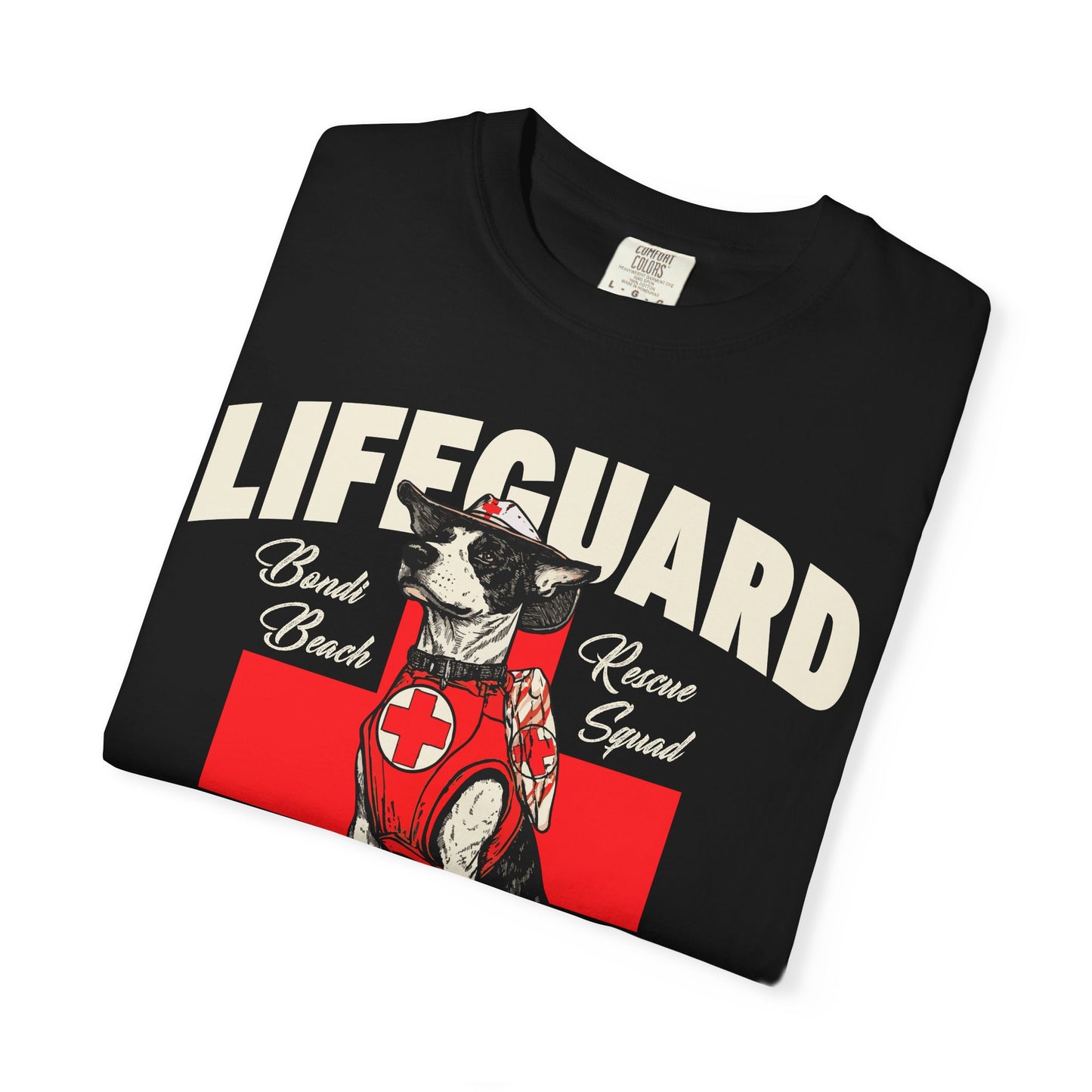Lifeguard Dog Bondi Beach Garment-Dyed T-Shirt