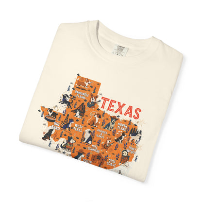 Texas Cowdog Country Map Tee