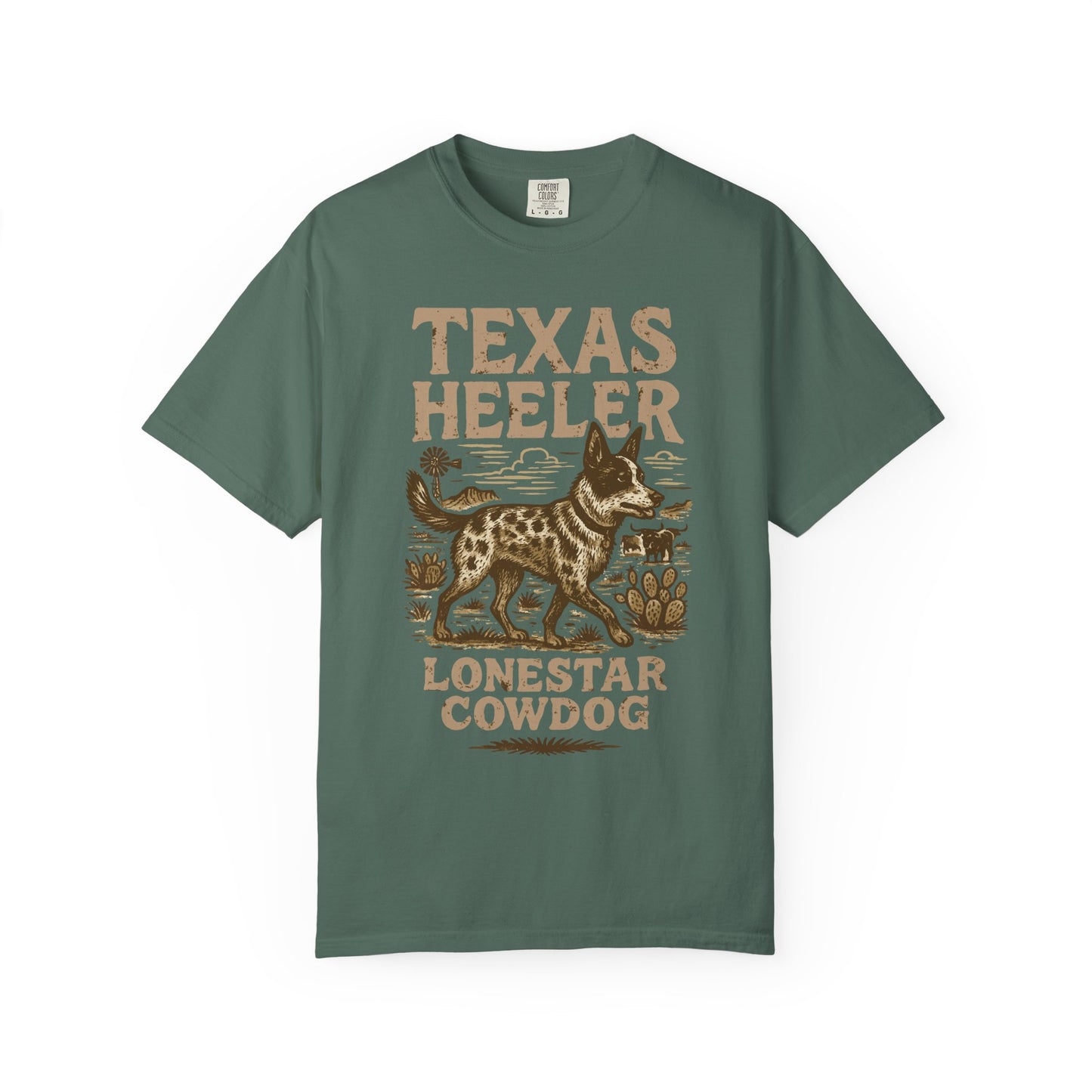 Texas Heeler Ranch Dog T-Shirt — Grit, Lightning & Loyalty