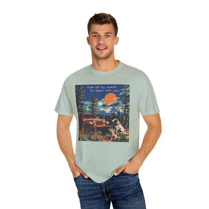 Best with You T-Shirt Dogs and Jeep