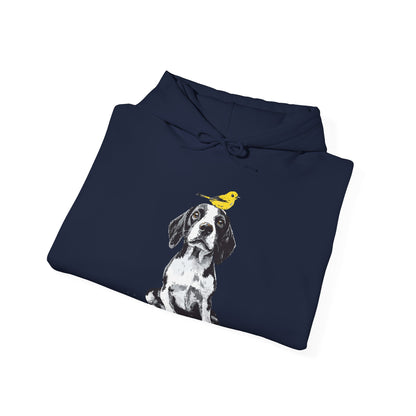 Beagle and Yellow Bird Soft Hoodie