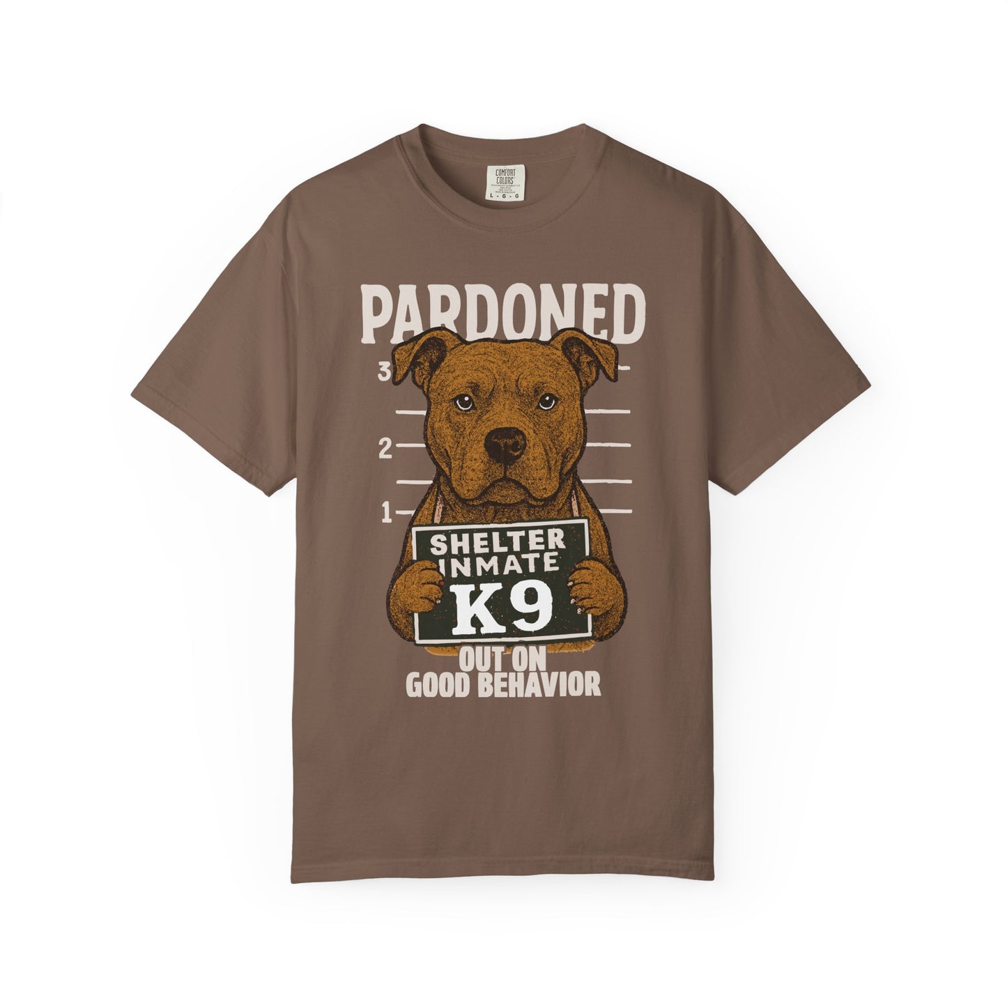 Pit Bull Mugshot TShirt - PARDONED OUT ON GOOD BEHAVIOR