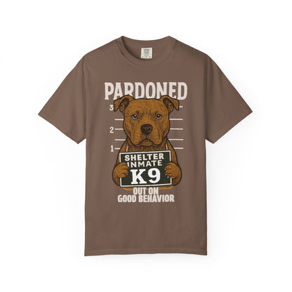 Pit Bull Mugshot TShirt - PARDONED OUT ON GOOD BEHAVIOR