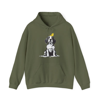 Beagle and Yellow Bird Soft Hoodie