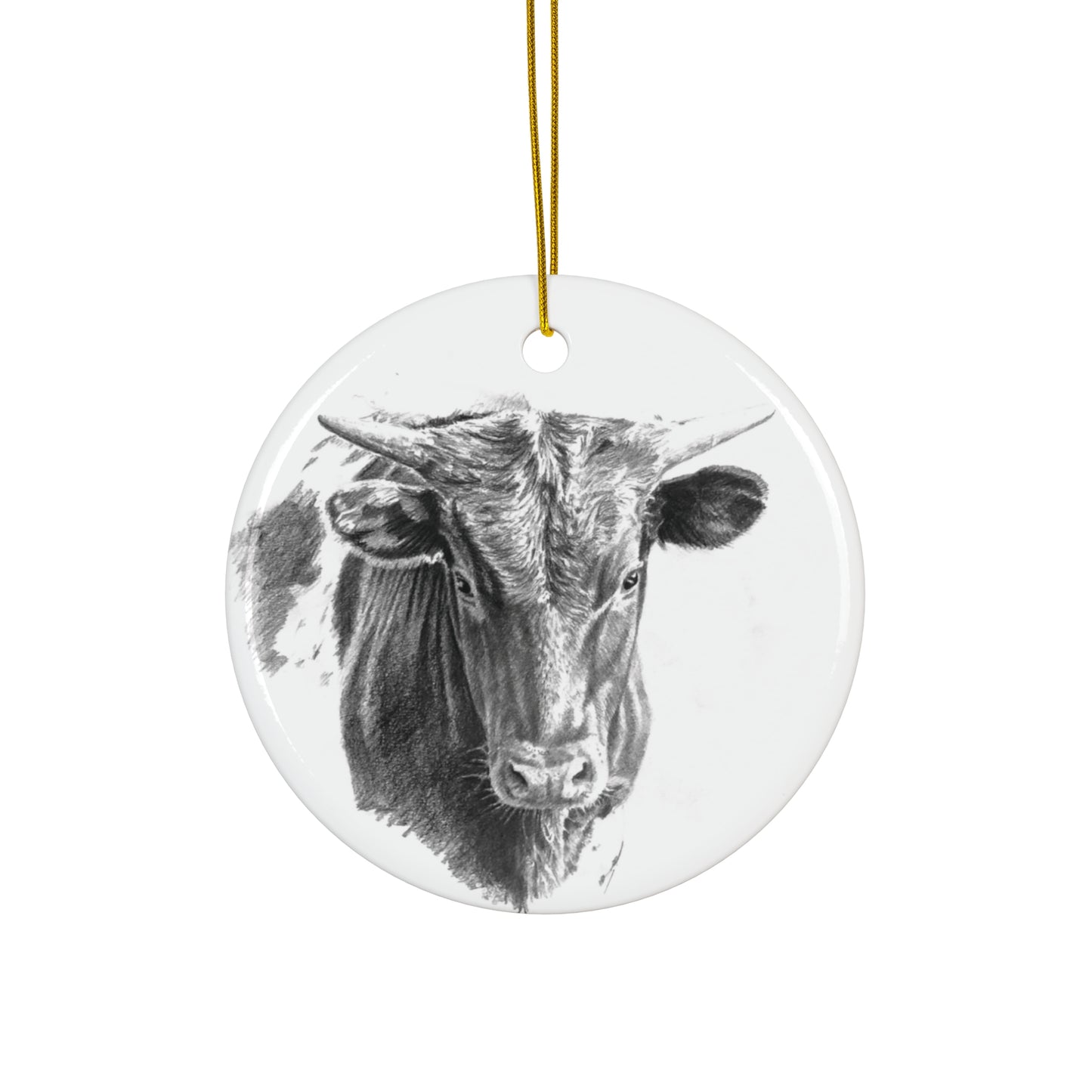 Young Longhorn Steer Ornament
