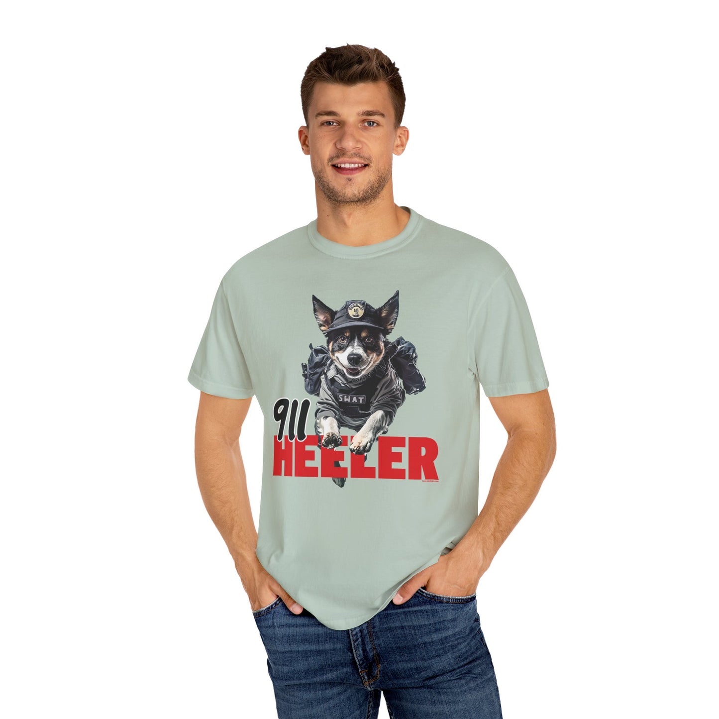 Heeler 911 Unisex T-shirt - Police Dog Design