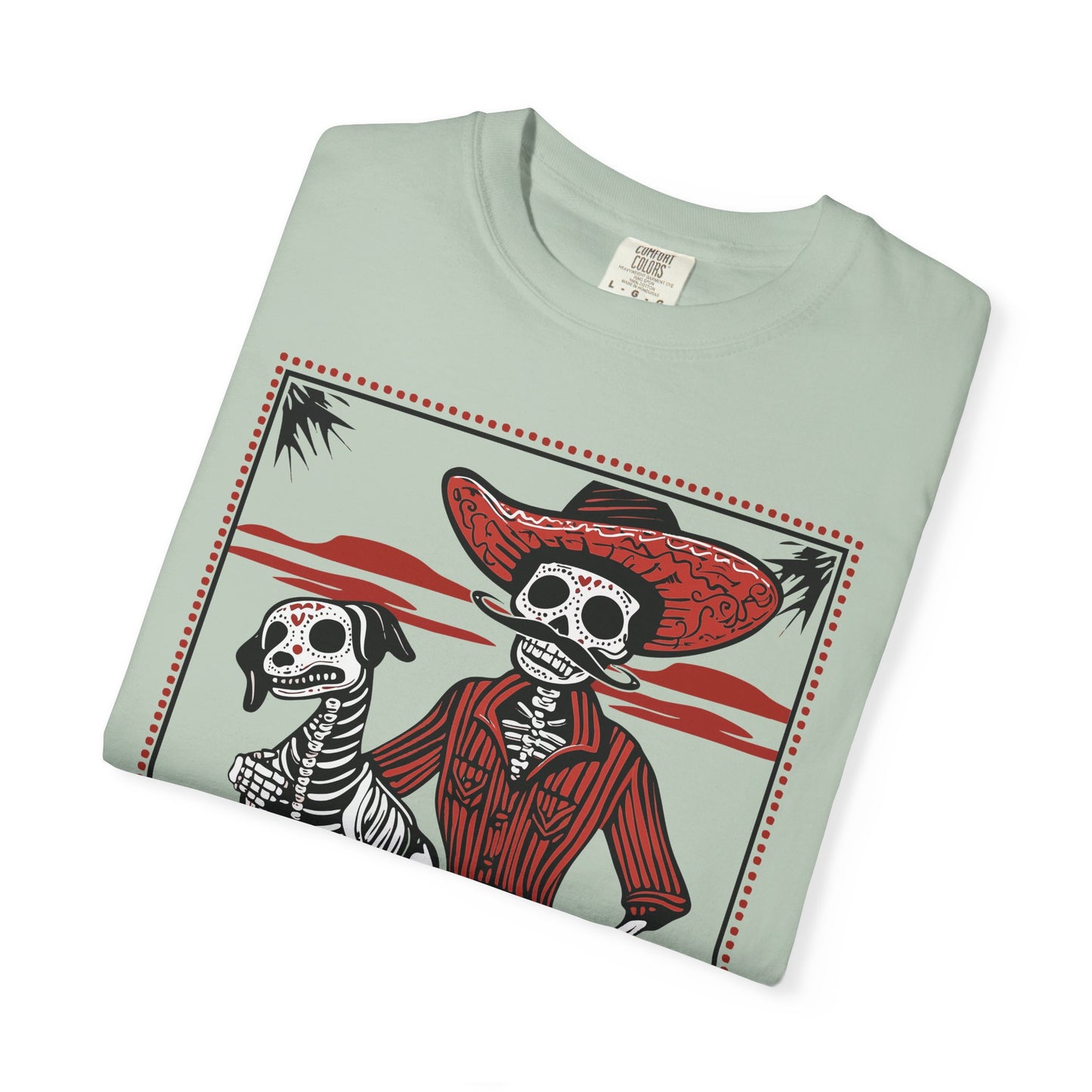 Dia De Los Muertos Skeleton Cowboy and Dog Unisex T-shirt