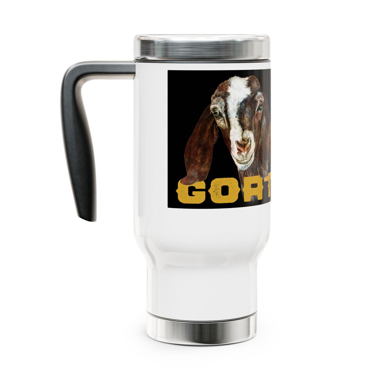 Stainless Steel Travel Mug with Handle, 14oz