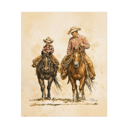 Father and Son Archival Print Poster