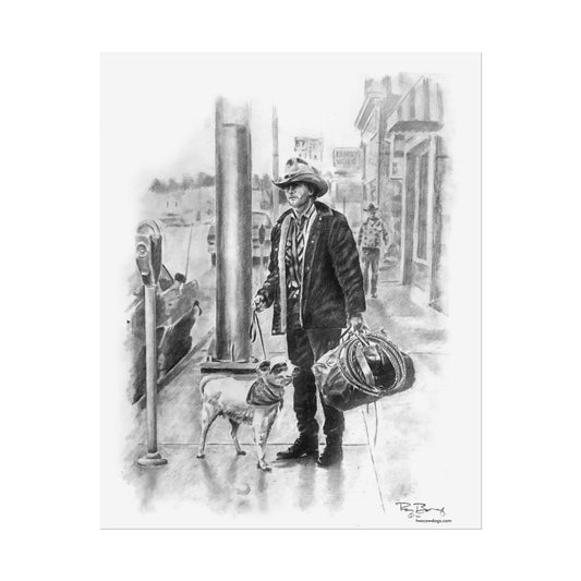 Montana Cowboy Lewistown Custom Print