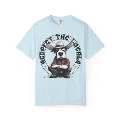 Respect the Locals T-shirt with Cowdog Design
