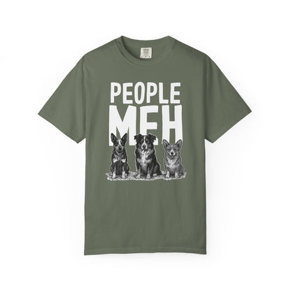 People? Meh T-shirt | Cowdog Illustration, Dog Lover Tee