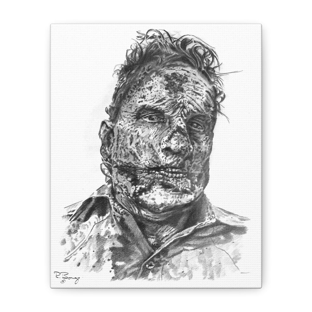 Stretched Canvas - Ron Zombie Drawing